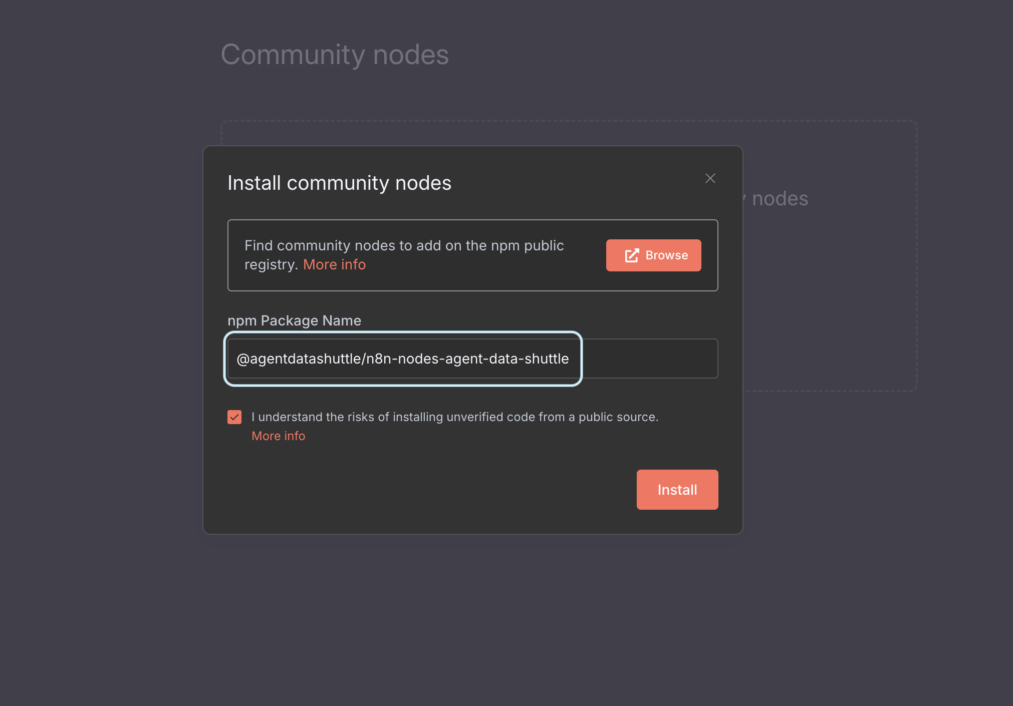 Package Name Input